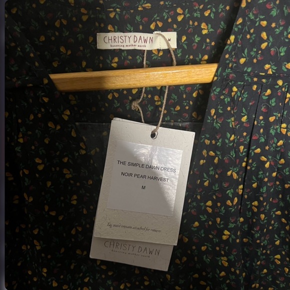 Christy Dawn Noir Pear Harvest Midi Dress NWT Size Medium - Picture 3 of 4